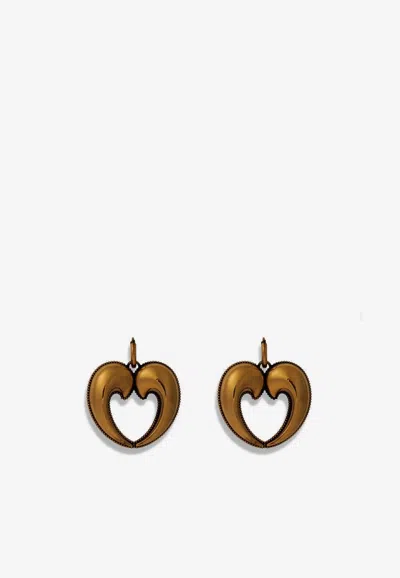 Etro Large Paisley Heart Drop Earrings