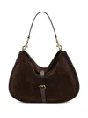 Etro Suede Shoulder Bag In Brown