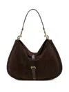 Etro Suede Shoulder Bag In Brown
