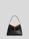 Etro Women's Vela Media Leather Shoulder Bag In Black