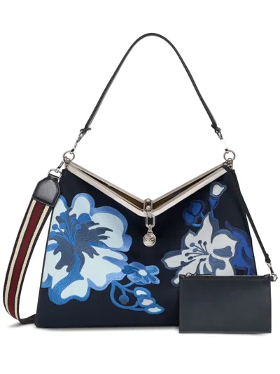Etro Large Vela Bag In Blue