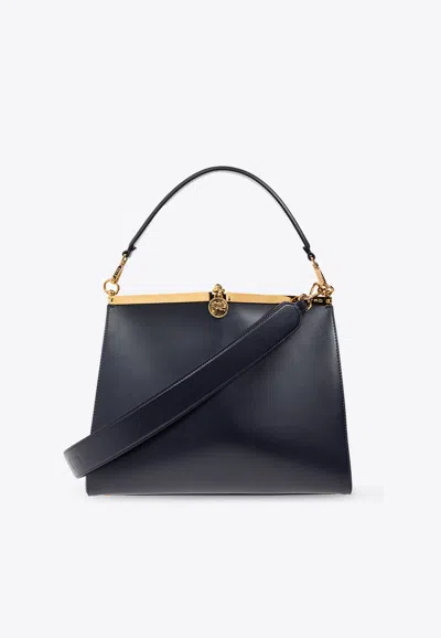 Etro Large Vela Leather Shoulder Bag