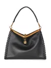 Etro Vela Leather Shoulder Bag In 黑色
