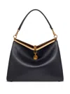 Etro Large Vela Leather Shoulder Bag In Blue