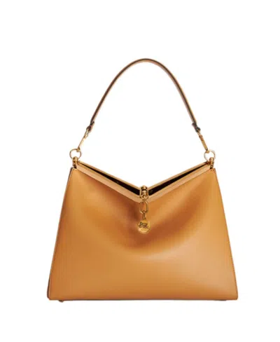 Etro Pegaso Charm-detail Shoulder Bag In Yellow