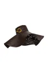Etro Laser-cut And Perforated Wide Brimmed Hat In Brown
