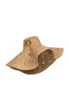 Etro Laser-cut And Perforated Wide Brimmed Hat In Brown