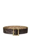 Etro Laser-cut Leather Belt In Brown