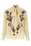 Etro Silk Blouse With Placed Print In Neutral