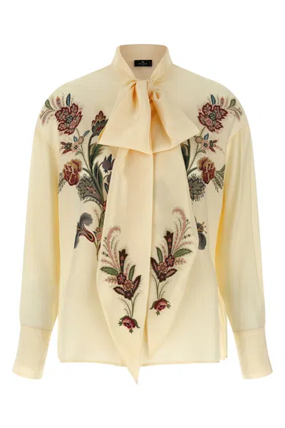 Etro Multicolor Lavallire Shirt In Yellow