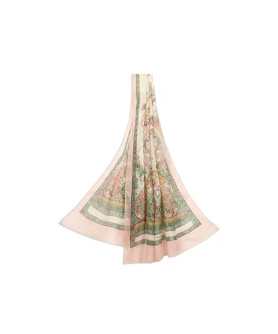 Etro Leaf Pattern Scarf In Multicolor