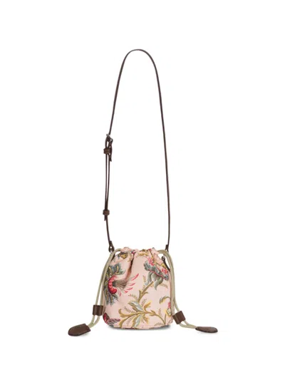 Etro Kids' Leafy Floral-print Bucket Bag In Pattern