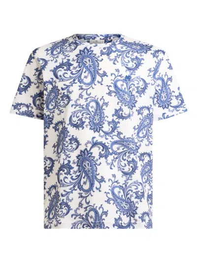Etro Leafy Paisley Motif T-shirt In White