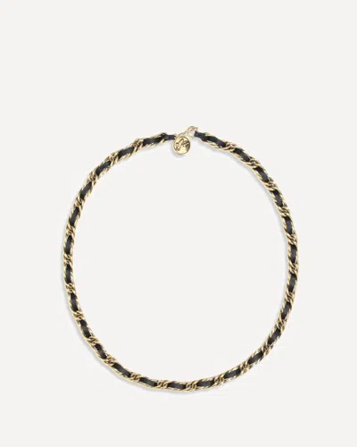 Etro Leather And Chain Belt In Black