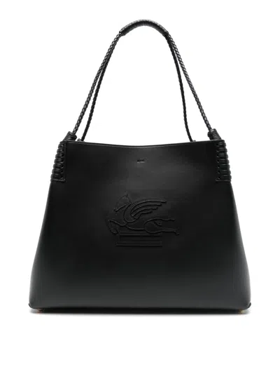 Etro Leather Bag In Black