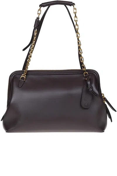 Etro Leather Bag In Brown