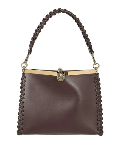 Etro Leather Bag In Brown
