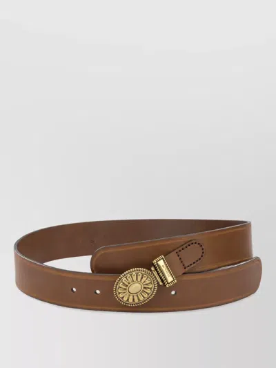 Etro Leather Belt In Brown
