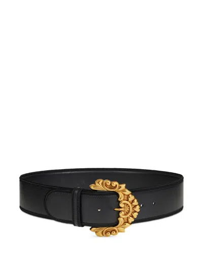 Etro Leather Belt In Black