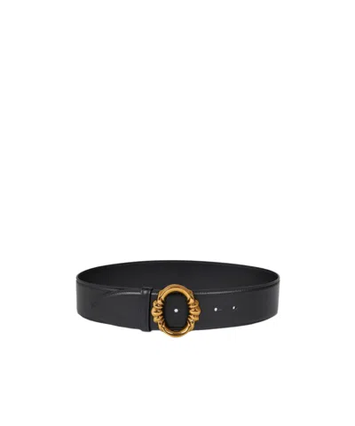Etro Leather Belt In Animal Print