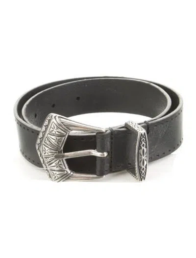 Pre-owned Etro Leather Belt In Black