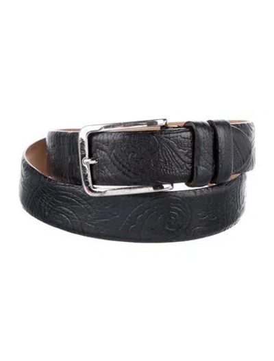 Pre-owned Etro Leather Belt In Black
