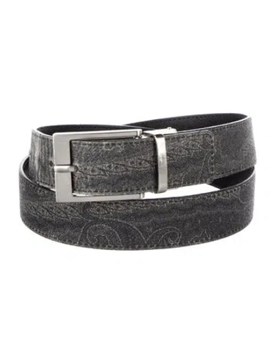 Pre-owned Etro Leather Belt In Black