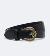 Etro Leather Belt In Black