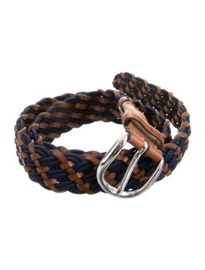 Pre-owned Etro Leather Belt In Blue