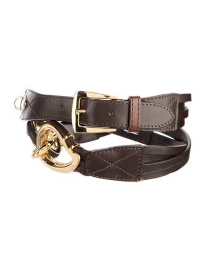Pre-owned Etro Leather Belt In Brown