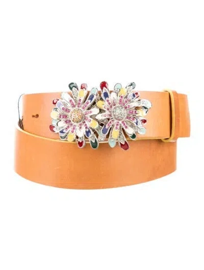 Pre-owned Etro Leather Belt In Brown