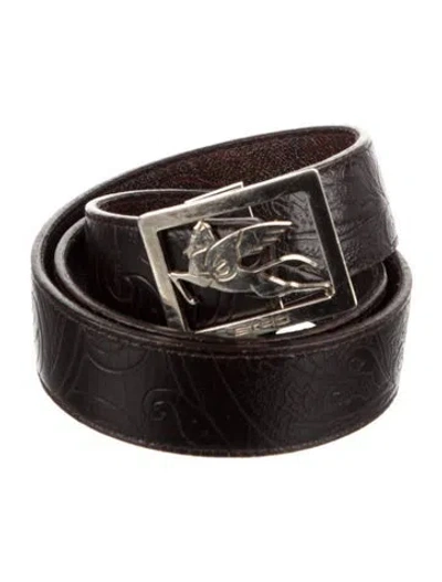 Pre-owned Etro Leather Belt In Brown