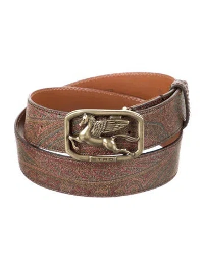Pre-owned Etro Leather Belt In Brown