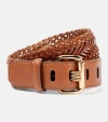 Etro Leather Belt In Gelb