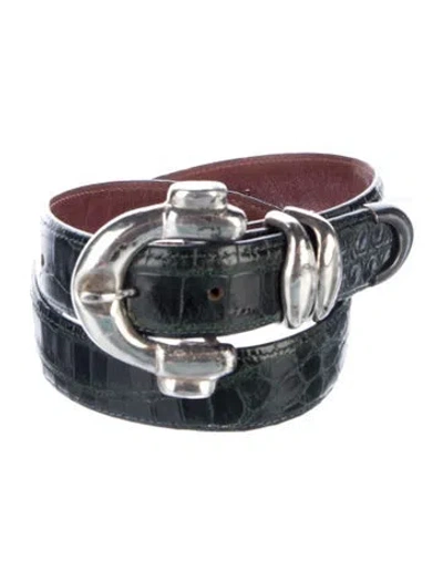 Pre-owned Etro Leather Belt Kit In Black