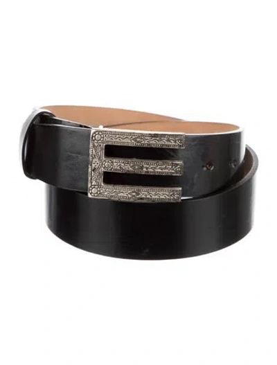 Pre-owned Etro Leather Belt Kit In Black