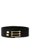 Etro Rectangle-buckle Leather Belt In Nero