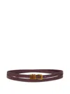 Etro Leather Belt In Red