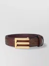 ETRO LEATHER BELT WITH ADJUSTABLE FIT AND METALLIC ACCENTS
