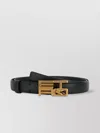 Etro Leather Belt With Adjustable Length And Golden Metal Buckle
