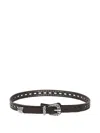 Etro Leather Belt With Perforated Details Belts Brown In Brown