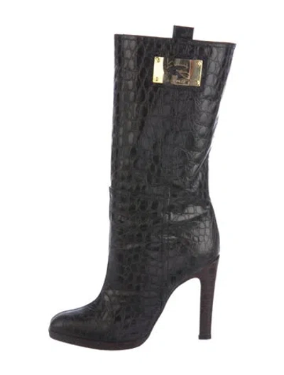 Pre-owned Etro Leather Boots In Black