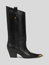 Etro Pointed Toe Mid Block Heel Boots In Black