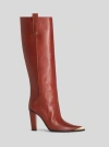 Etro Metallic Toe-cap Knee-high Boots In Brown