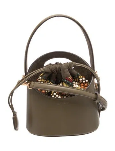 Pre-owned Etro Leather Bucket Bag In Green