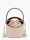 Etro Leather Bucket Bag In Sand