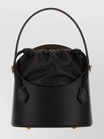 ETRO LEATHER BUCKET BAG WITH ADJUSTABLE SHOULDER STRAP