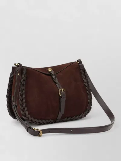 Etro Leather Clutch Bag In Brown