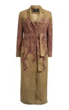 Etro Leather Coat In Tan