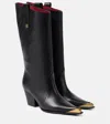 Etro Pointed Toe Mid Block Heel Boots In Black